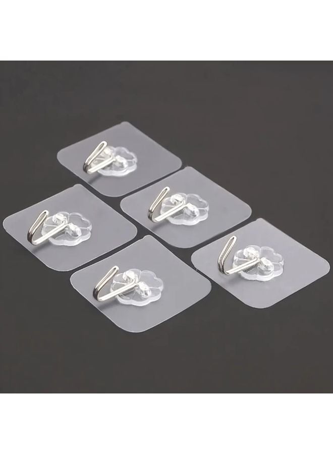 10 Heavy Duty Adhesive Hooks No Damage Wall Hanging For Kitchen Bathroom Decor - Image 2