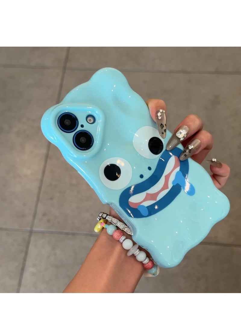 NIBEMINENT Funny And Humorous Emoticons Protective TPU Case Cover For IPhone 16 Plus, Blue