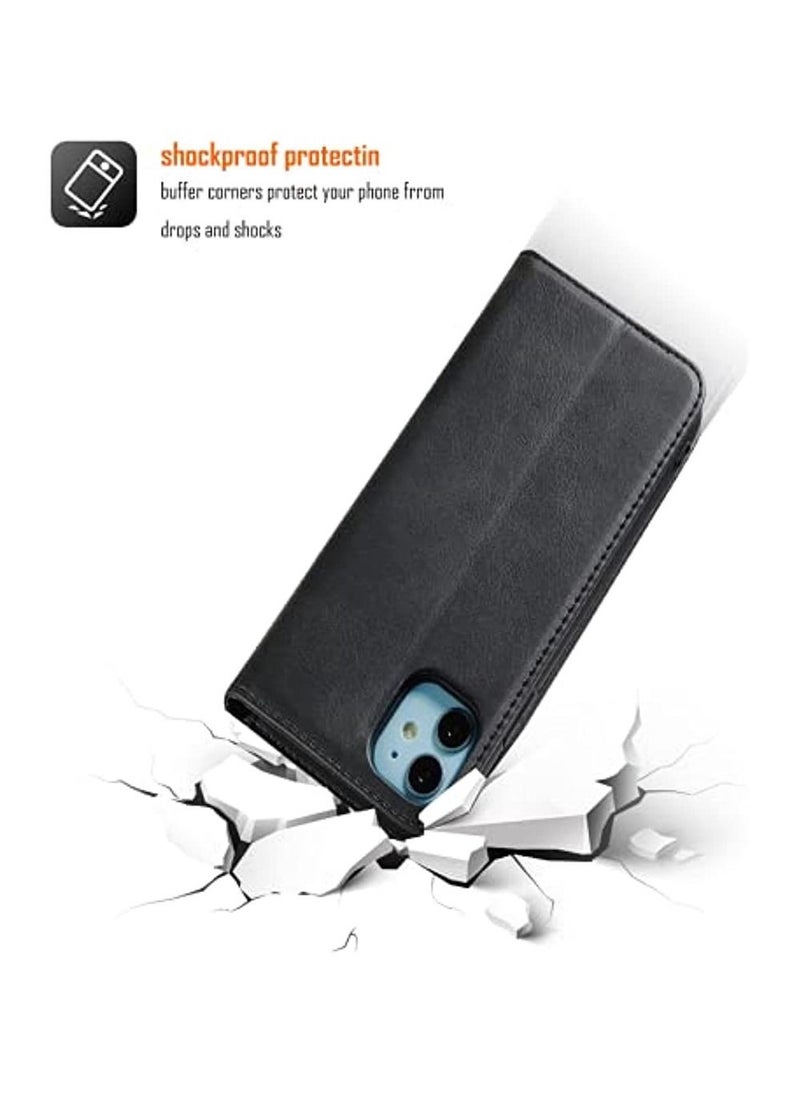 OIMG For Iphone 11 Pro Max Case Pu Leather Wallet Case Card Holder Shockproof Flip Cover - Rose Gold  - Image 4