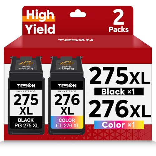 TESEN PG275XL CL276XL Replacement for Canon Ink 275 and 276 PG275 CL276 275XL 276XL Ink Cartridge Combo Pack for PIXMA TR4720 TS3522 TS3500 TR4700 TR4722 TS3720 printer Ink Cartridge Black Color2Pack - Image 1