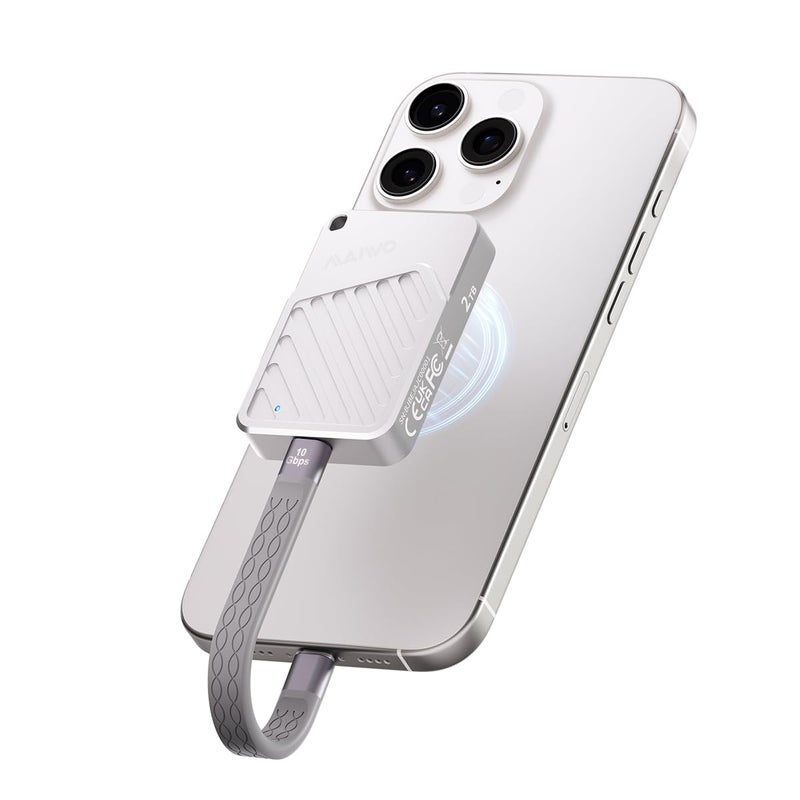 MAIWO 2TB Magnetic Portable SSD 2050MBs USB C 32 GEN2x2 External Solid State Drive for iPhone151617MaciPadAndroidWindows Aluminum Support 4K ProRes Video Record - Image 2