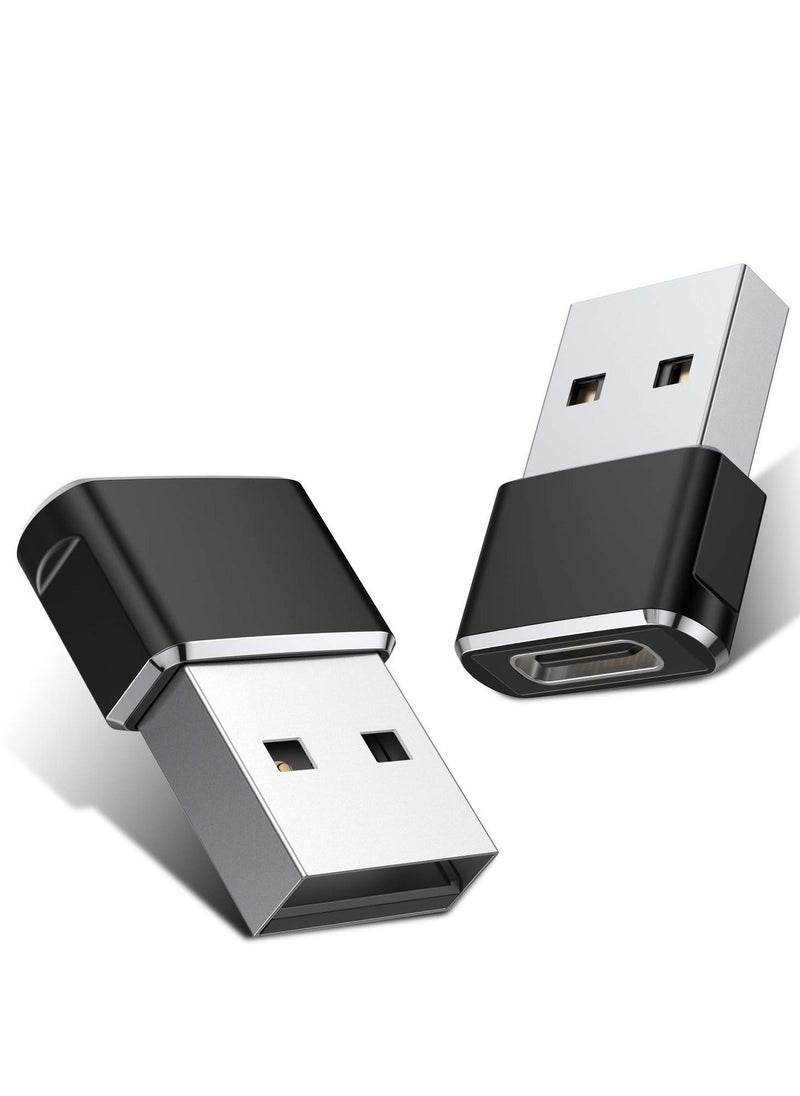 Basesailor - Basesailor USB to USB C Adapter 2Pack,USB C Female to A Male OTG Charger Type C Converter for Apple Watch Ultra iWatch 7 8 9,iPhone 15 14 13 12 Plus Pro Max,AirPods,iPad Air,CarPlay,Samsung Galaxy S23 - Image 1