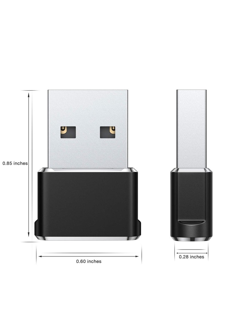 Basesailor - Basesailor USB to USB C Adapter 2Pack,USB C Female to A Male OTG Charger Type C Converter for Apple Watch Ultra iWatch 7 8 9,iPhone 15 14 13 12 Plus Pro Max,AirPods,iPad Air,CarPlay,Samsung Galaxy S23 - Image 1