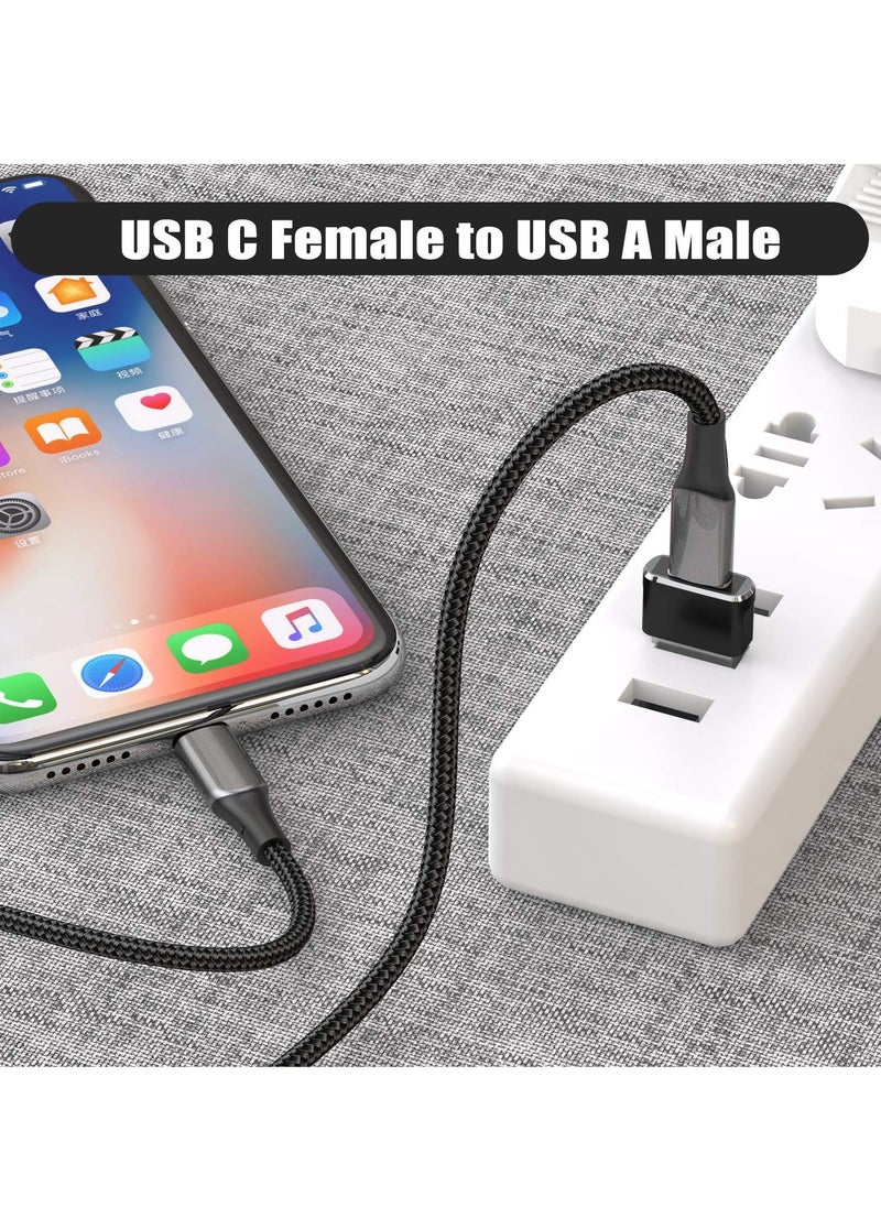 Basesailor - Basesailor USB to USB C Adapter 2Pack,USB C Female to A Male OTG Charger Type C Converter for Apple Watch Ultra iWatch 7 8 9,iPhone 15 14 13 12 Plus Pro Max,AirPods,iPad Air,CarPlay,Samsung Galaxy S23 - Image 1