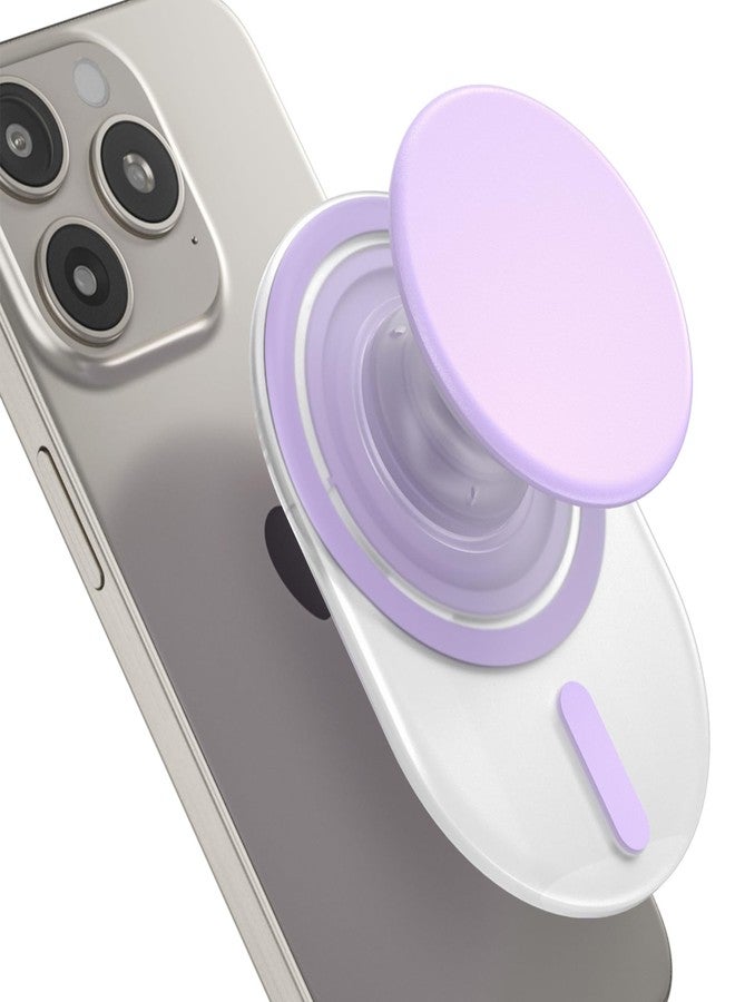 AUROX Magnetic Phone Grip Holder for Magsafe Phone Grips, Expandable Collapsible Pops Grip Stand Holder with Kickstand for Magsafe Stand Compatible for iPhone 16 15 14 13 12 Series,Transparent Purple - Image 1