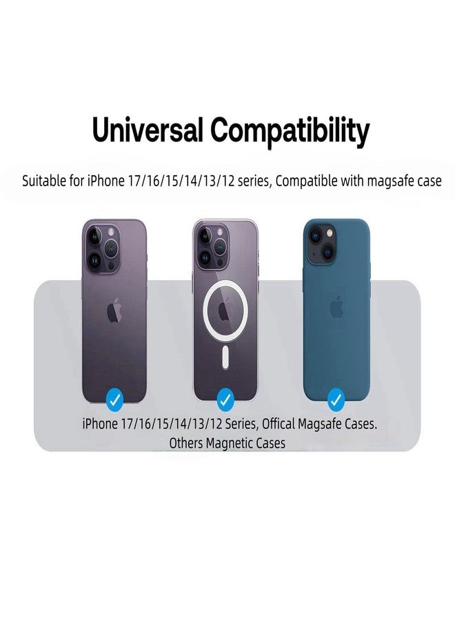 AUROX Magnetic Phone Grip Holder for Magsafe Phone Grips, Expandable Collapsible Pops Grip Stand Holder with Kickstand for Magsafe Stand Compatible for iPhone 16 15 14 13 12 Series,Transparent Purple - Image 5