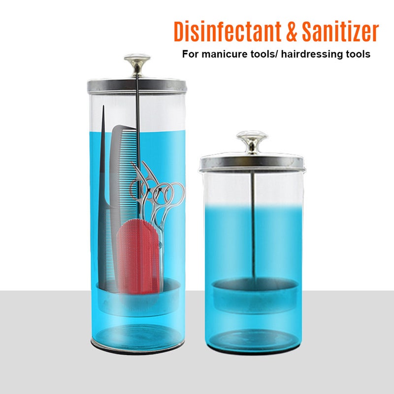 Disinfecting Sanitizer Jar Salon/ Barber Comb Glass Sanitizing Disinfectant Jars Cleaning Bottle Tool - Image 4