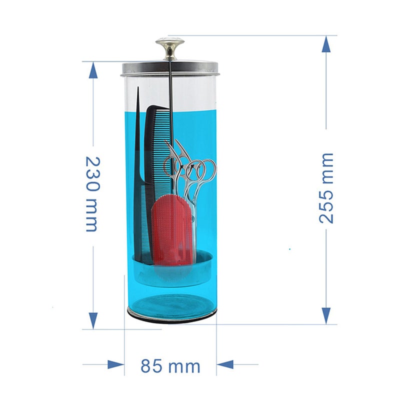 Disinfecting Sanitizer Jar Salon/ Barber Comb Glass Sanitizing Disinfectant Jars Cleaning Bottle Tool - Image 3