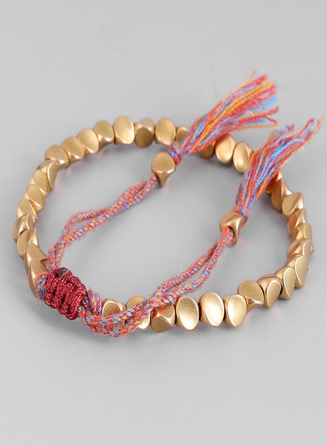Nanafast Tibetan Copper Beads Bracelet Adjustable Handmade Braided Copper Bracelet Set for Women Men Lucky Tibetan Bracelet Gifts 2Pcs - Image 5