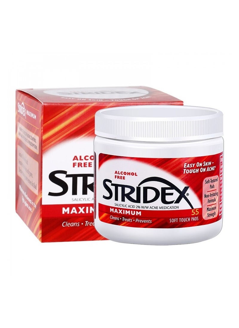 Stridex - 55-Piece Medicated Soft Touch Pad White - Image 1