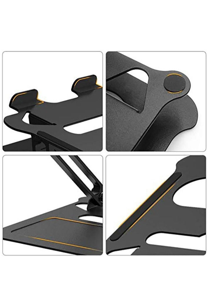 SYOSI - Adjustable Laptop Stand, Portable Laptop Computer Stand Rriser & Multi-Angle Stand with Heat-Vent to Elevate Laptop Holder Fit - Image 1
