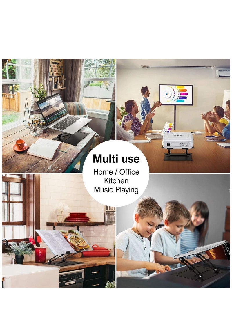 SYOSI - Adjustable Laptop Stand, Portable Laptop Computer Stand Rriser & Multi-Angle Stand with Heat-Vent to Elevate Laptop Holder Fit - Image 1