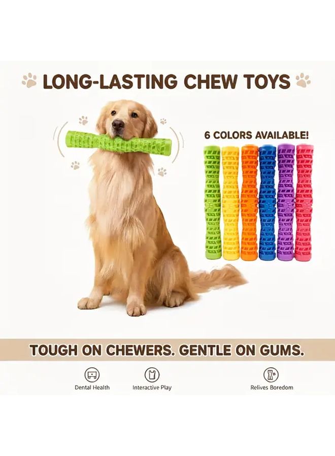 عظم كلب صلب مقاوم للمضغ من المطاط الحراري المتين بألوان عشوائية - Image 2