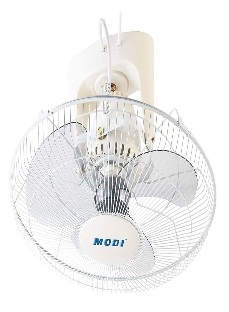 MODI Orbit Fan,16-inch Ceiling Fan, White Cooling Fan with 3 Speed Choices,360 Degree Oscillating Fan for Home and Office.  - Image 1