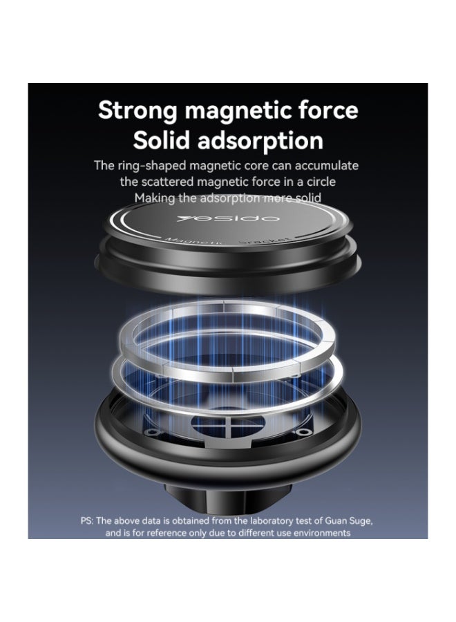 YESIDO C252 Magnetic Car Phone Holder - Barb Lock - 360° Rotation - Strong Magnetic Suction for Air Vent - Image 5