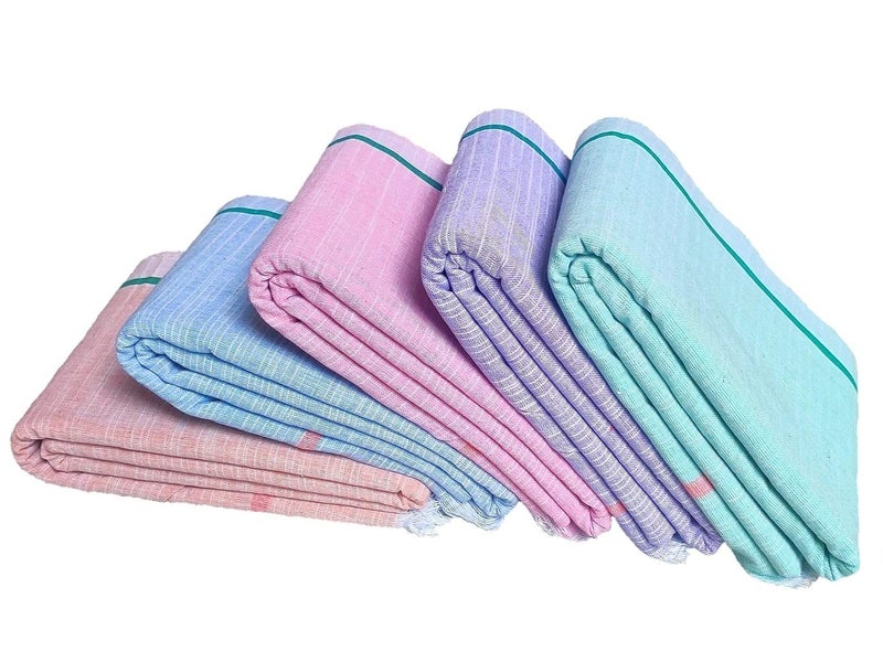 Mk weaves Cotton Bath Towels 250 GSM Multicolor (31X65 Inches) (5) - Image 4