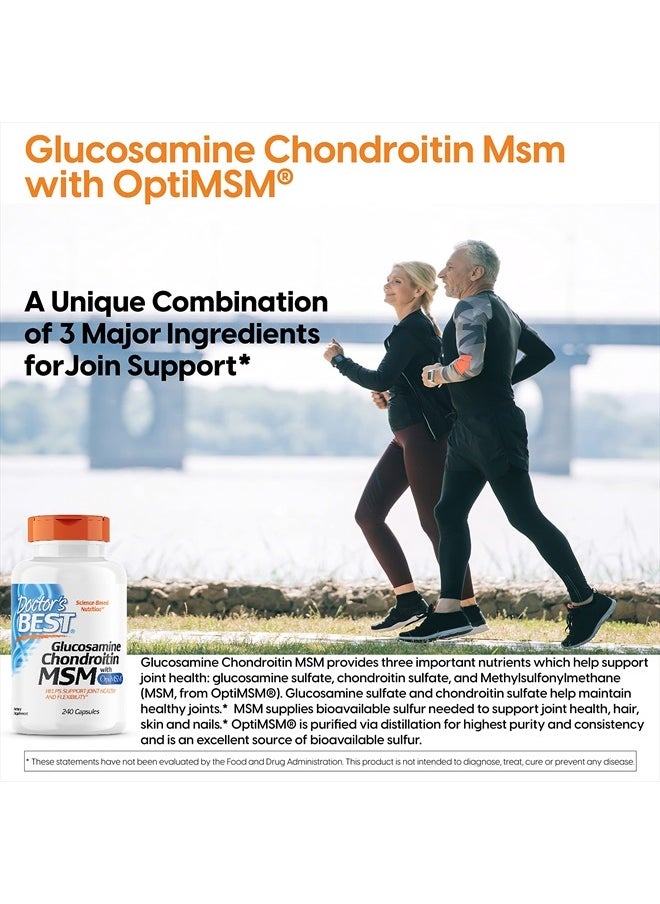Doctor's BEST Doctor'S Best Glucosamine Chondroitin Msm With Optimsm Capsules 240 Count Pack Of 1  - Image 2