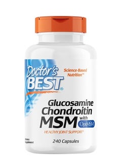 Doctor'S Best Glucosamine Chondroitin Msm With Optimsm Capsules 240 Count Pack Of 1