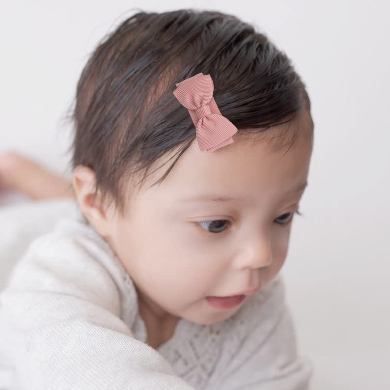 Tergy Baby Girls Snap Hair Clips Tiny Bow Non-Slip Hair Clips Mini Bow for Toddlers Newborn Toddler Infants (20PCS) - Image 3