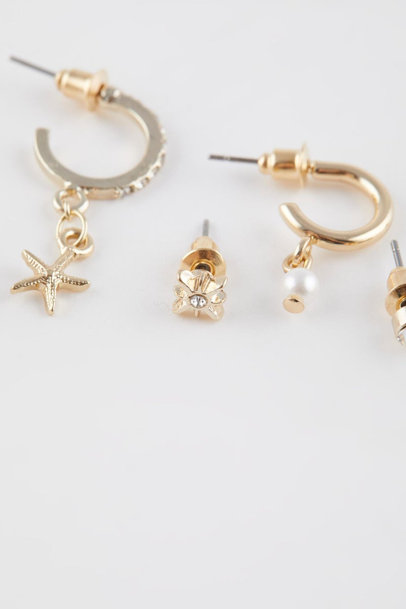 DeFacto Woman 6 Piece Gold Earrings  - Image 5