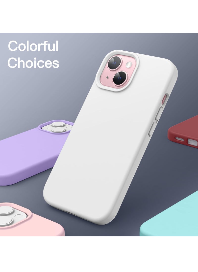 iPhone 15 Plus Case 6.7 Inch Silicone Silky-Soft Touch iPhone 15 Plus Cover Full-Body Slim Thin Phone Case Shockproof Protective Case Cover for Apple iPhone 15 Plus