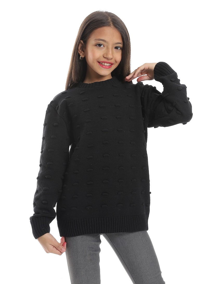 Caesar Girls Wool Pullover With Plain Design  - Image 1