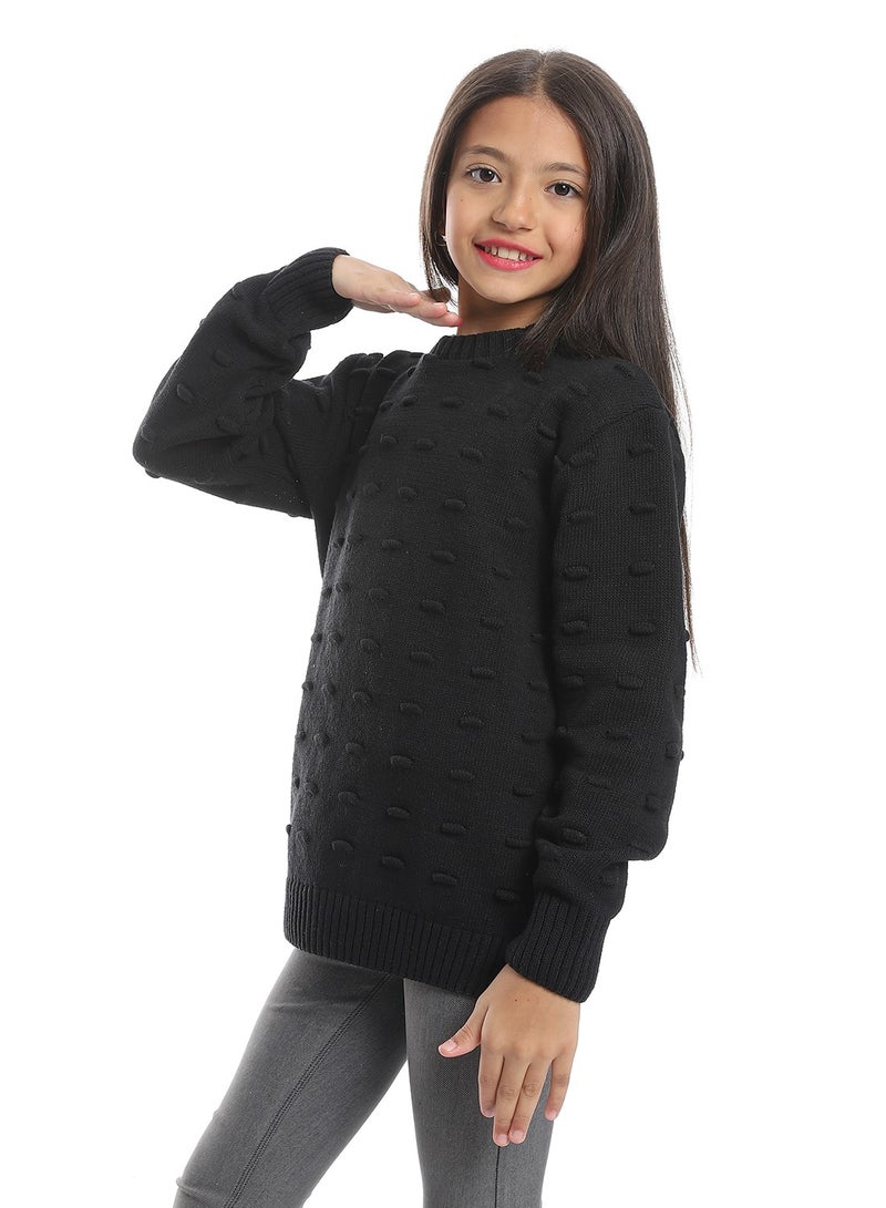 Caesar Girls Wool Pullover With Plain Design  - Image 2
