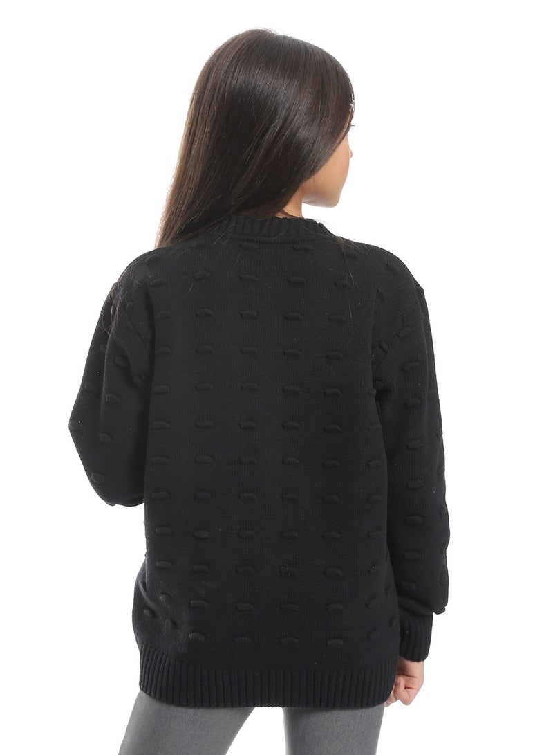 Caesar Girls Wool Pullover With Plain Design  - Image 4