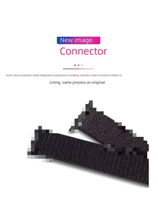 Generic - For Apple Nylon Strap Apple Watch123/4/5/6/se/7/8 Loop Back Watch Strap-Color:38/40/41/(10th Generation) 42mm55#Bright Sun Color - Image 1