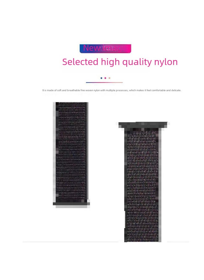 Generic - For Apple Nylon Strap Apple Watch123/4/5/6/se/7/8 Loop Back Watch Strap-Color:38/40/41/(10th Generation) 42mm55#Bright Sun Color - Image 1