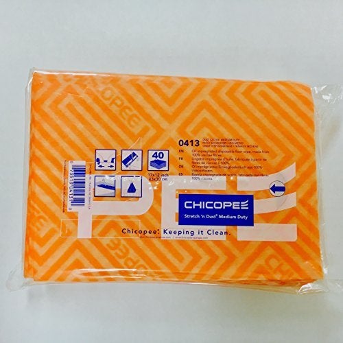 Chicopee عبوة من 40 قطعة قماش للتDust للأثاث والطابعات والإلكترونيات بدون رذاذ مطلوب Chicopee 0413 Stretch n Dust متوسطة التحمل 17 × 126 مفتوحة
