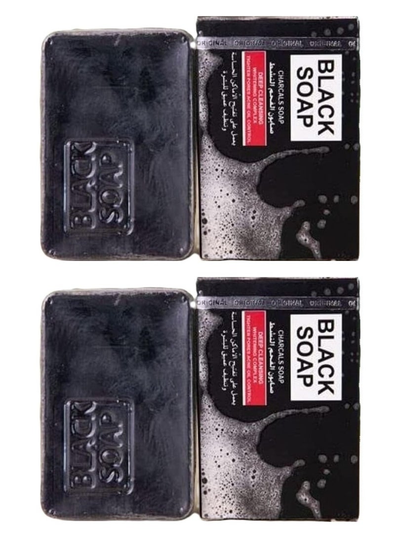 بلاك سوب قطعتين من صابون الفحم الأسود