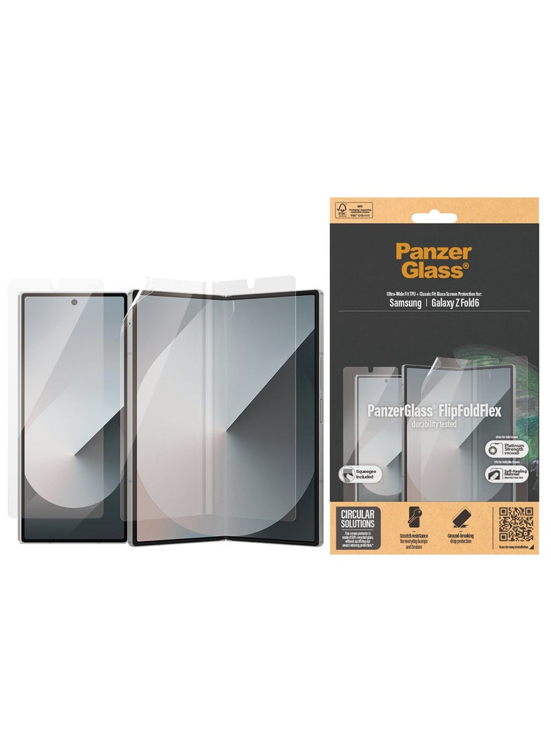 PanzerGlass بانزر جلاس® واقي شاشة سامسونج جالاكسي Z فولد 6 | الزجاج المقسى والفيلم - Image 1