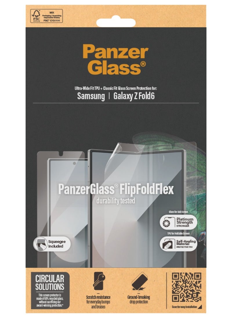 PanzerGlass بانزر جلاس® واقي شاشة سامسونج جالاكسي Z فولد 6 | الزجاج المقسى والفيلم - Image 3