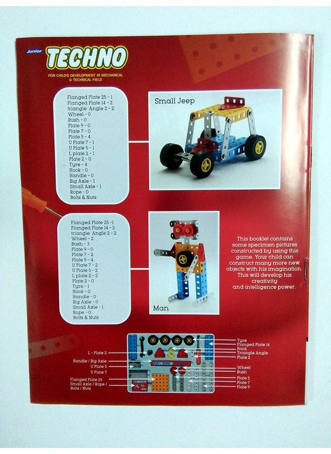 Nabhya - nabhya junior techno - engineering toy kit - educational toy - building blocks and models construction set (age 5 to 12)- Multi color - Image 1
