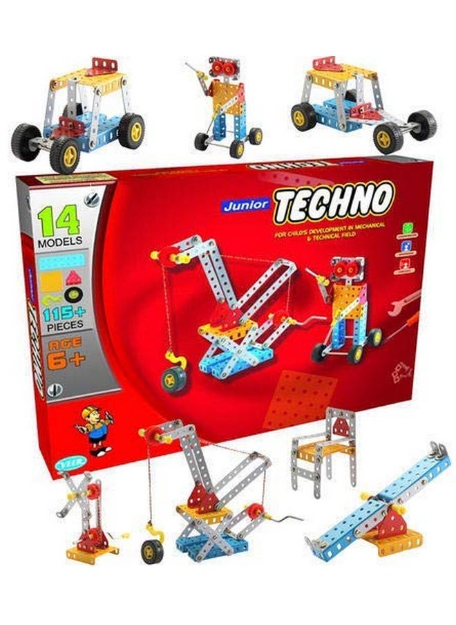 Nabhya - nabhya junior techno - engineering toy kit - educational toy - building blocks and models construction set (age 5 to 12)- Multi color - Image 1