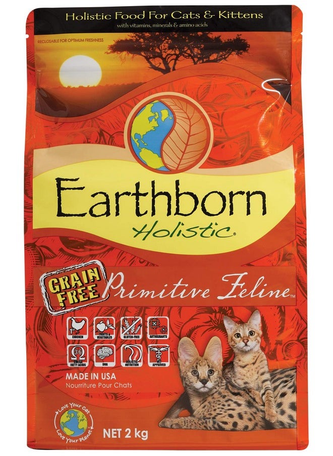 Earthborn Holistic Primitive Feline GrainFree Dry Cat Food 5 Pound (Pack Of 1)  - Image 1