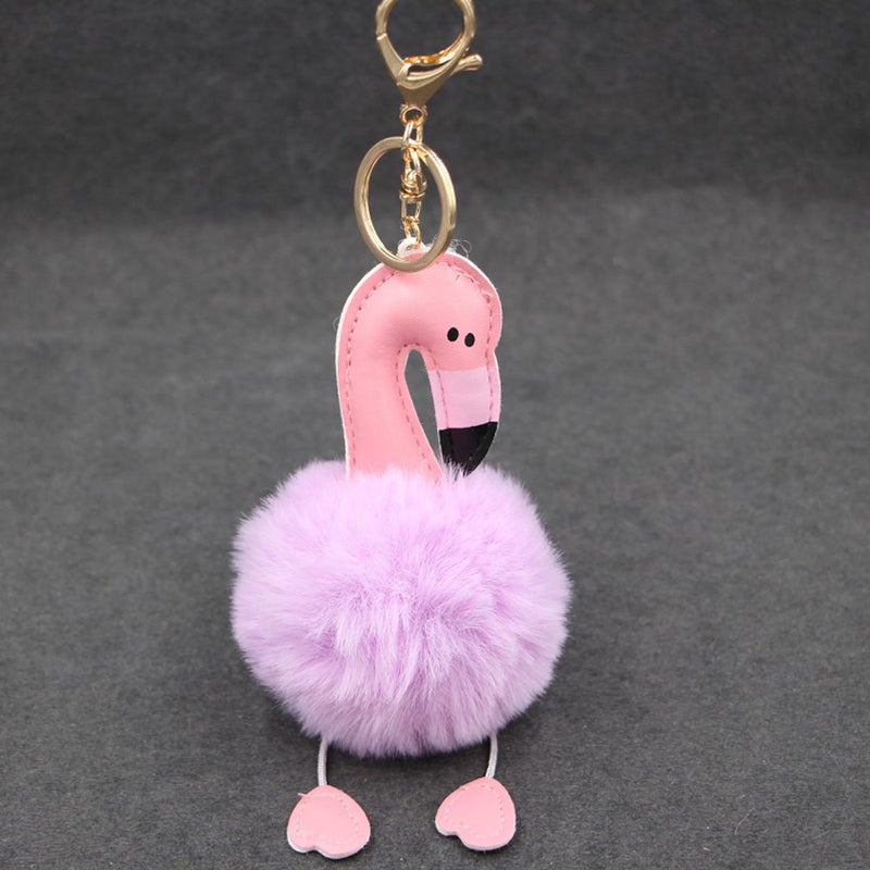 2pcs Flamingo Keychains Women Key Purse Hanging Key Pendant Backpack Ornament Party Favors - Image 3