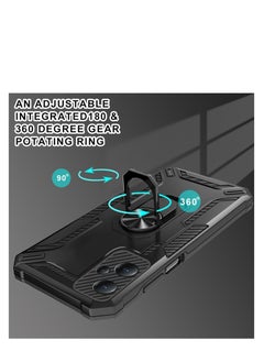 Excefore Military Grade Heavy Duty Shockproof Case for Xiaomi Redmi Note 12 5G /Poco X5, 360° Rotation Ring Holder Military Grade Shockproof Cover, for Xiaomi Redmi Note 12 5G /Poco X5 LB (Black)  - Image 3