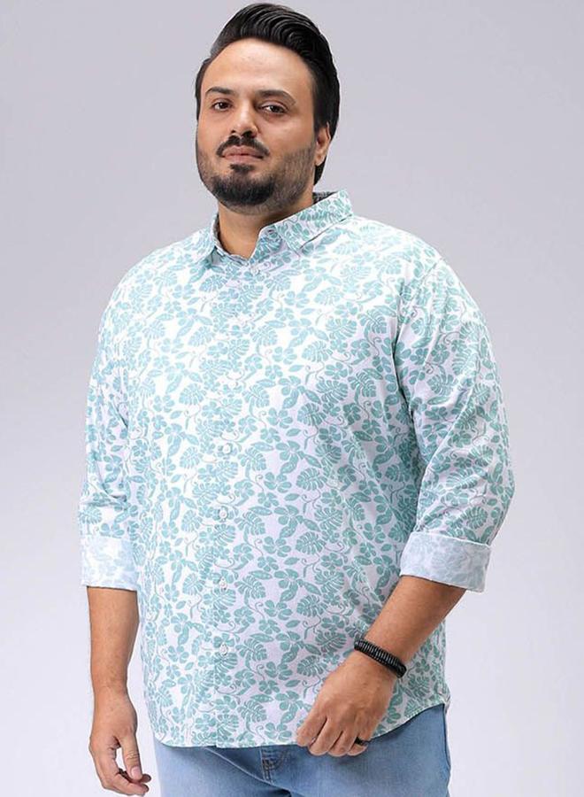 Take Two Plus Men Blue Regular Fit Floral Casual Shirt By HardSoda - Image 2