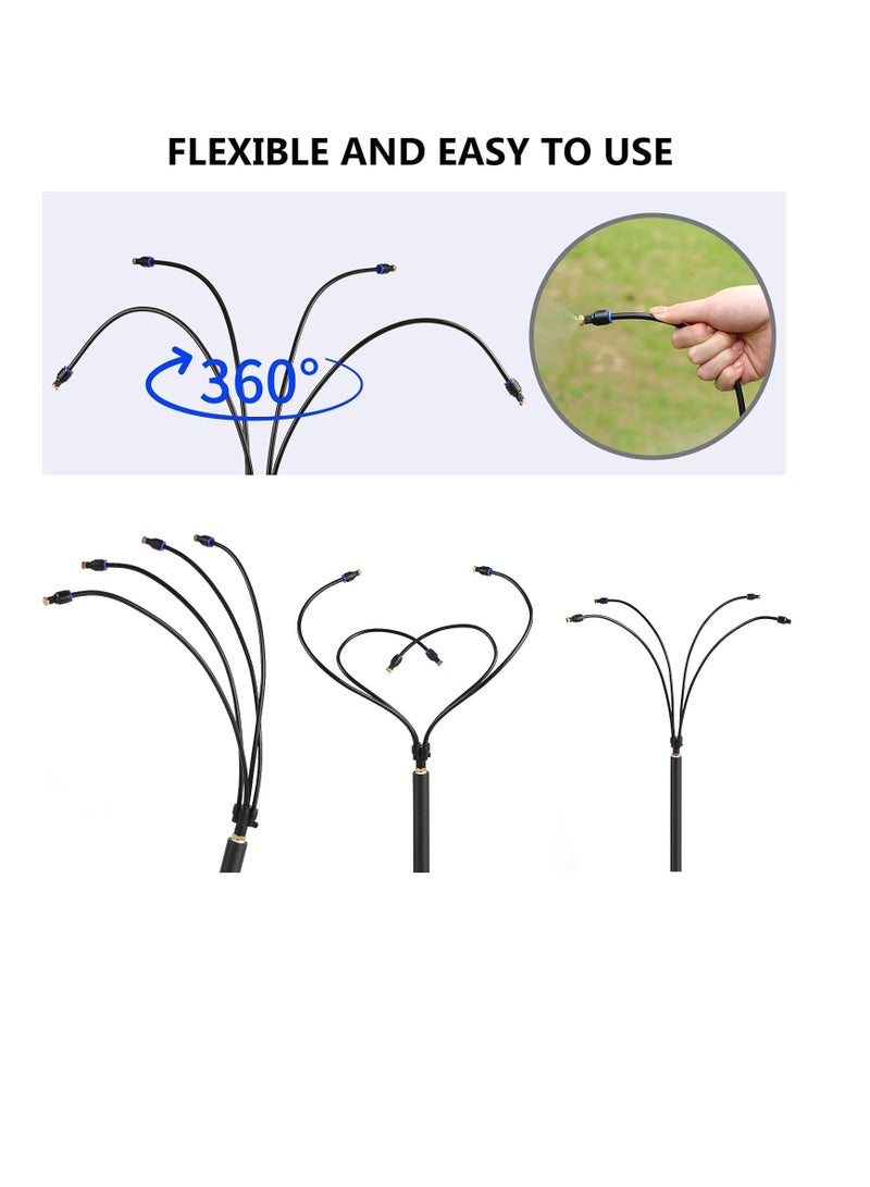 general Standing Misters for Outside Patio, Adjustable 4.1FT Misting System with Four Spray Heads & 26.2FT Water Hose, Portable Standing Misters Cooling System for Camping, Pool, BBQ, Beach & Garden - Image 4