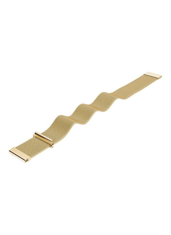 Generic Loop Stainless Steel Smartwatch Strap Band For Samsung Galaxy Watch 46mm/Huawei GT2/Gear S3 Frontier/Classic/Honor Magic 2/Fossil 22mm Champagne Gold  - Image 3