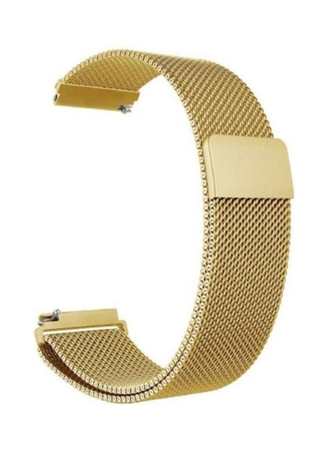 Generic Loop Stainless Steel Smartwatch Strap Band For Samsung Galaxy Watch 46mm/Huawei GT2/Gear S3 Frontier/Classic/Honor Magic 2/Fossil 22mm Champagne Gold  - Image 2