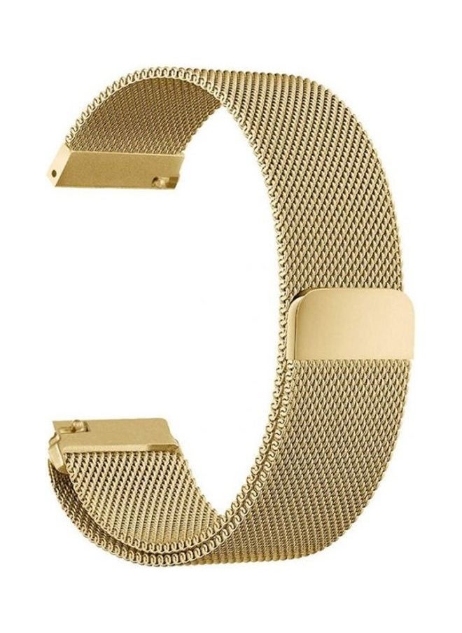 Generic Loop Stainless Steel Smartwatch Strap Band For Samsung Galaxy Watch 46mm/Huawei GT2/Gear S3 Frontier/Classic/Honor Magic 2/Fossil 22mm Champagne Gold  - Image 4