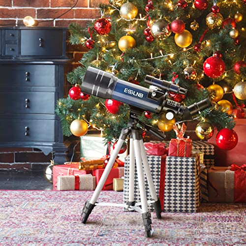 ESSLNB Telescope for Adults, 70mm Aperture Refractor Telescopes (15X-180X) for Astronomy Beginners, Portable Travel Telescope with Phone Adapter & Adjustable Tripod - Image 2