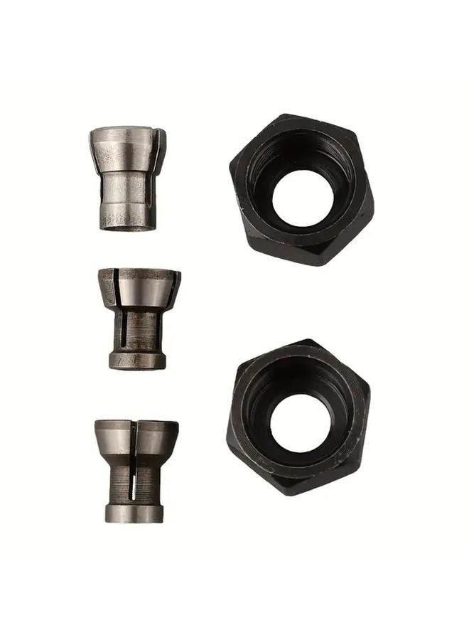 5 Piece Metal Collet Set For Carving Machine And Angle Grinder Universal Fit Durable Replacement Parts Ideal For Woodworking And Metalworking - Image 4