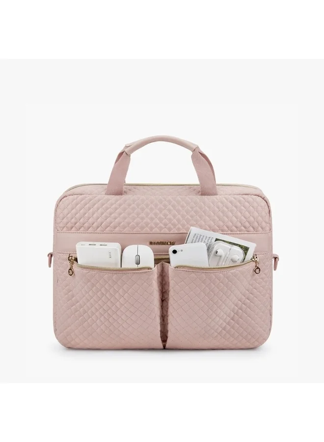 BAGSMART BAGSMART Light Pink Bonchemin 15.6 Inch Large Laptop Case for Women