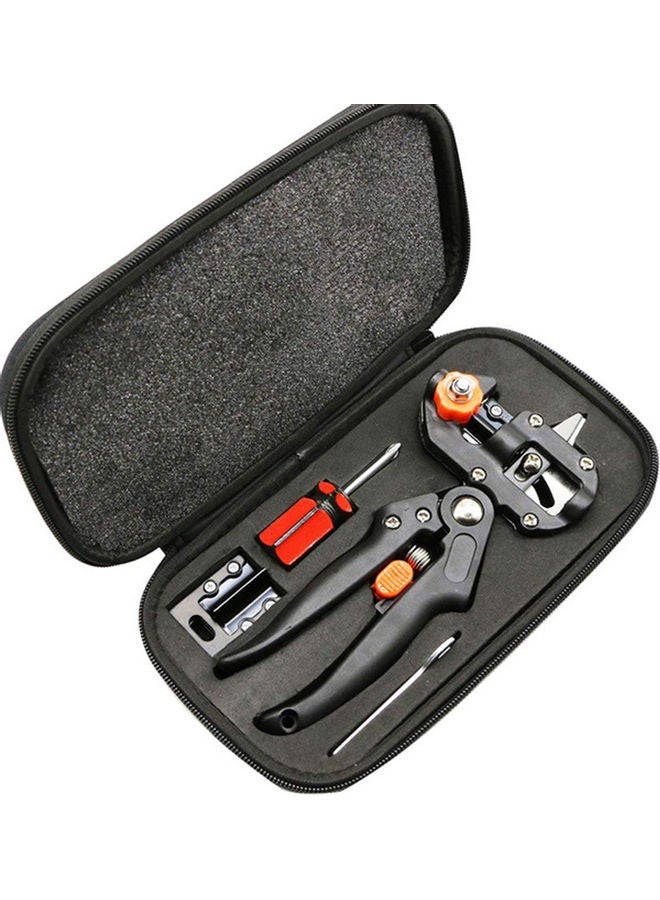 NIBEMINENT Garden Grafting Tool Set Fruit Tree Cutting Shears Pruning Secateurs Scissors black 20*10*20cm  - Image 1