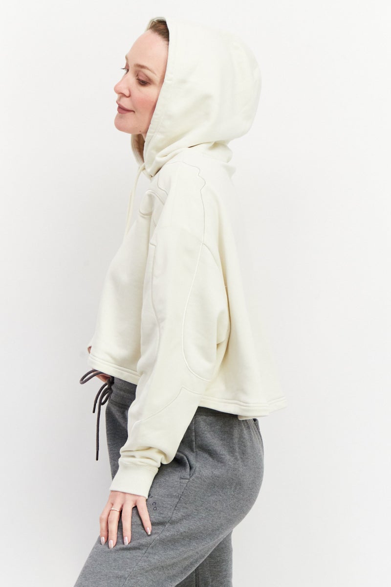 PUMA Women Sportswear Fit Training Hoodie, Cream  - Image 2
