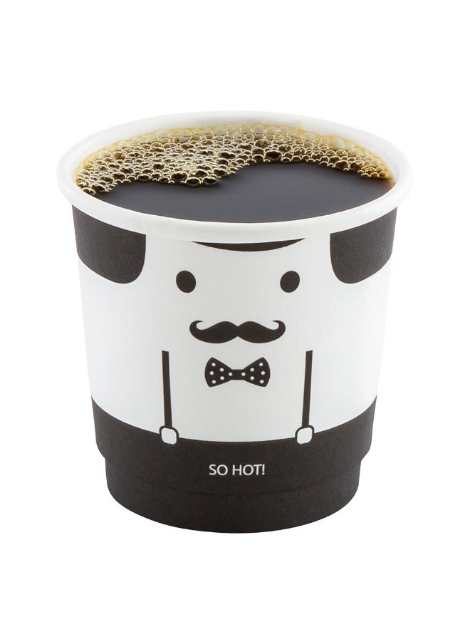 Restaurantware Restaurantware 4 Ounce Disposable Cups, Pack of 500 Double Wall Hot Cups – Lids Sold Separately, Rippled Wall and White Paper Insulation, Monsieur Design, Ideal for Serving Tea, Coffee, and More  - Image 2